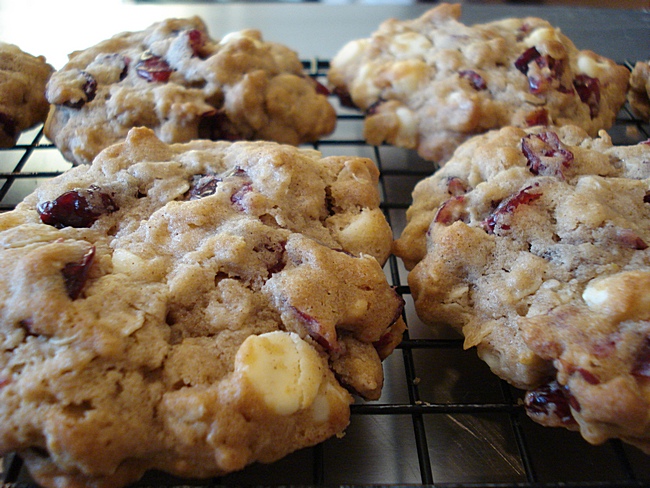 Oatmeal Cranberry White Chocolate Cookies