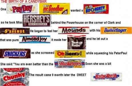 Yummies 4 Tummies :-) | FUN PIC: Dirrrrty story of candy bars